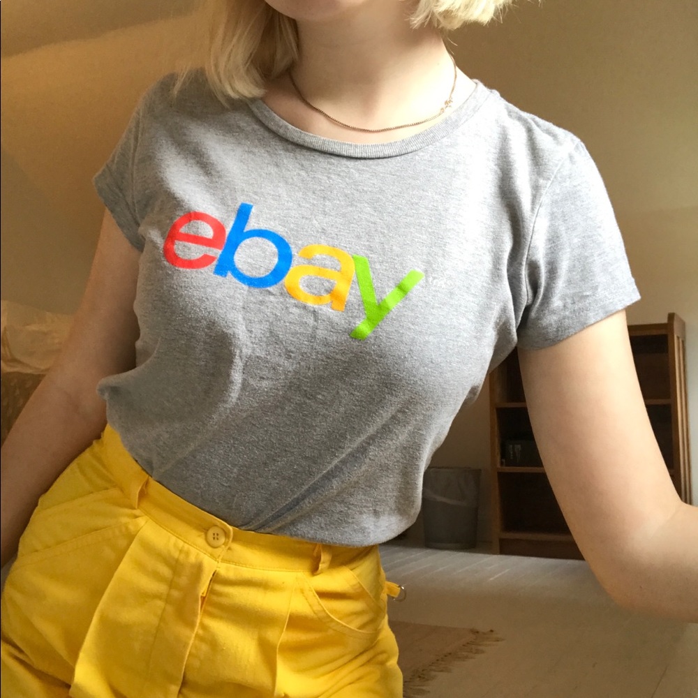 CLEARANCE retro ebay gray tee shirt